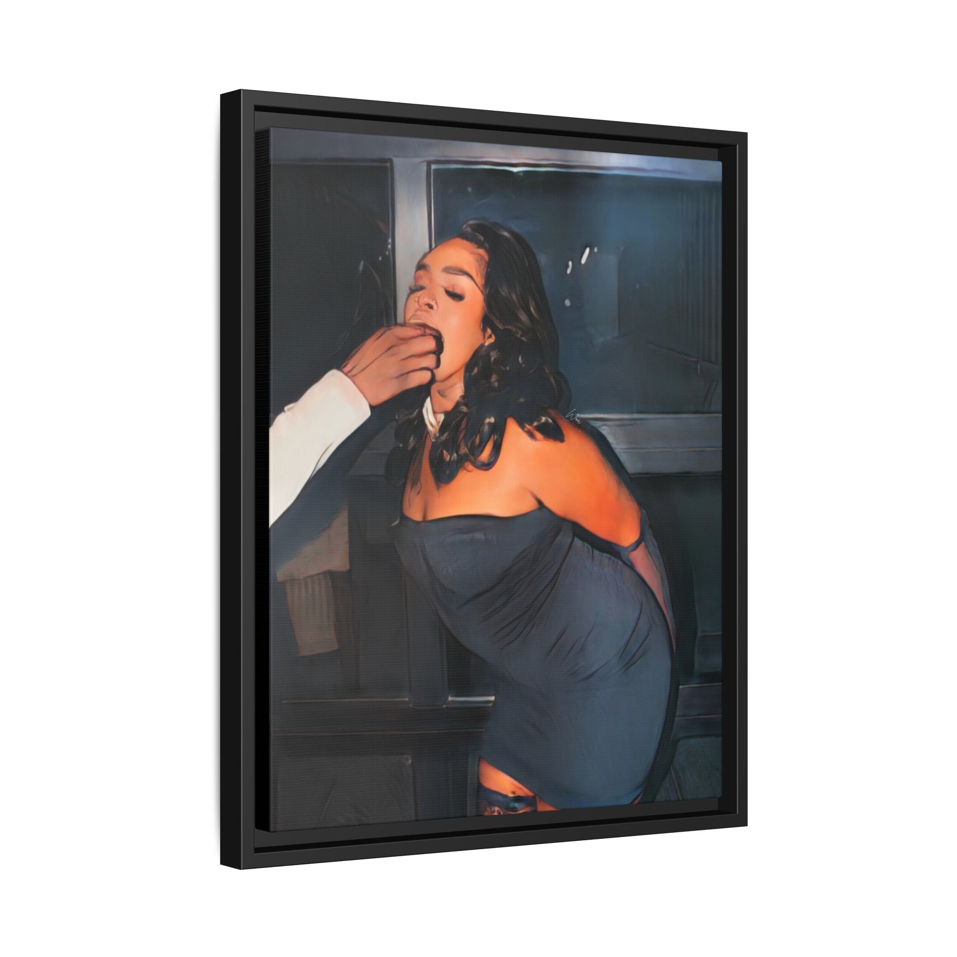 Camia “Chocolate" Framed Canvas - Work Of Art Co