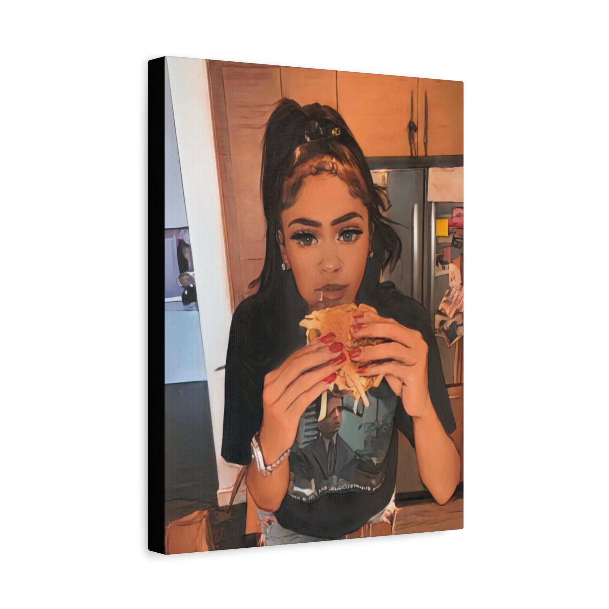 “Burgers & Baddies” Canvas - Work Of Art Co