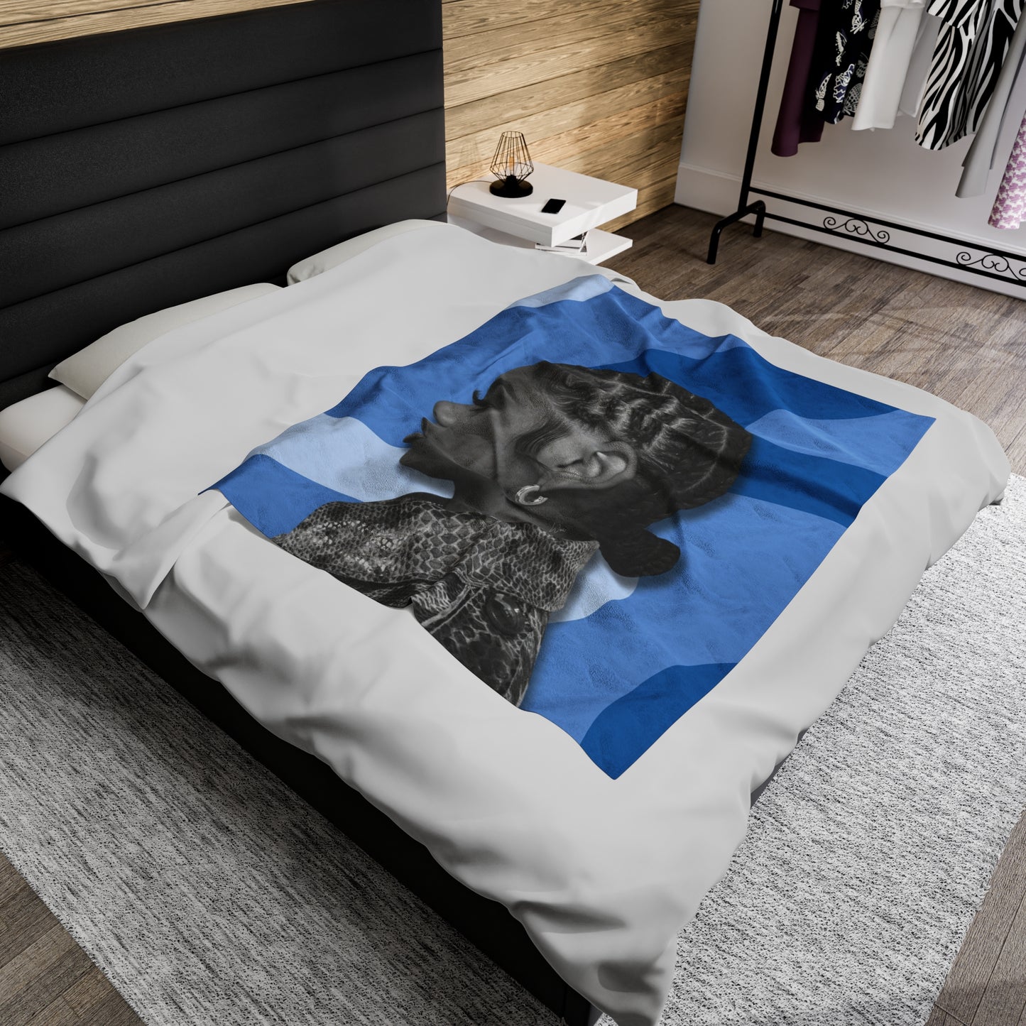 J Love “ The Blues” Plush Blanket - Work Of Art Co