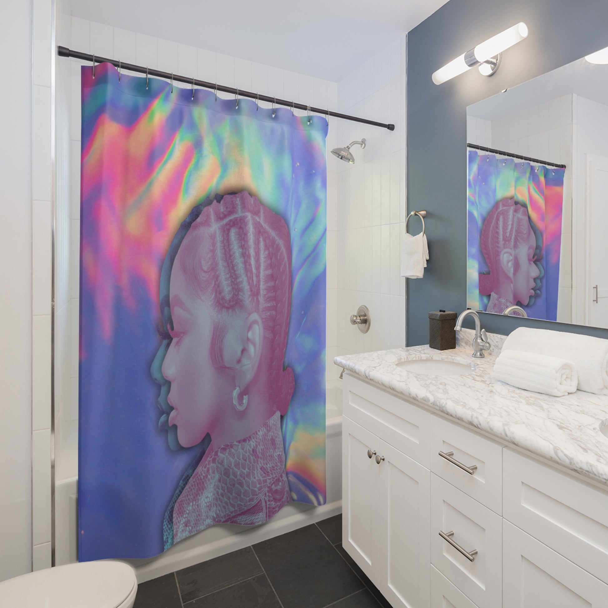 J Love “ Lumi” Shower Curtain - Work Of Art Co