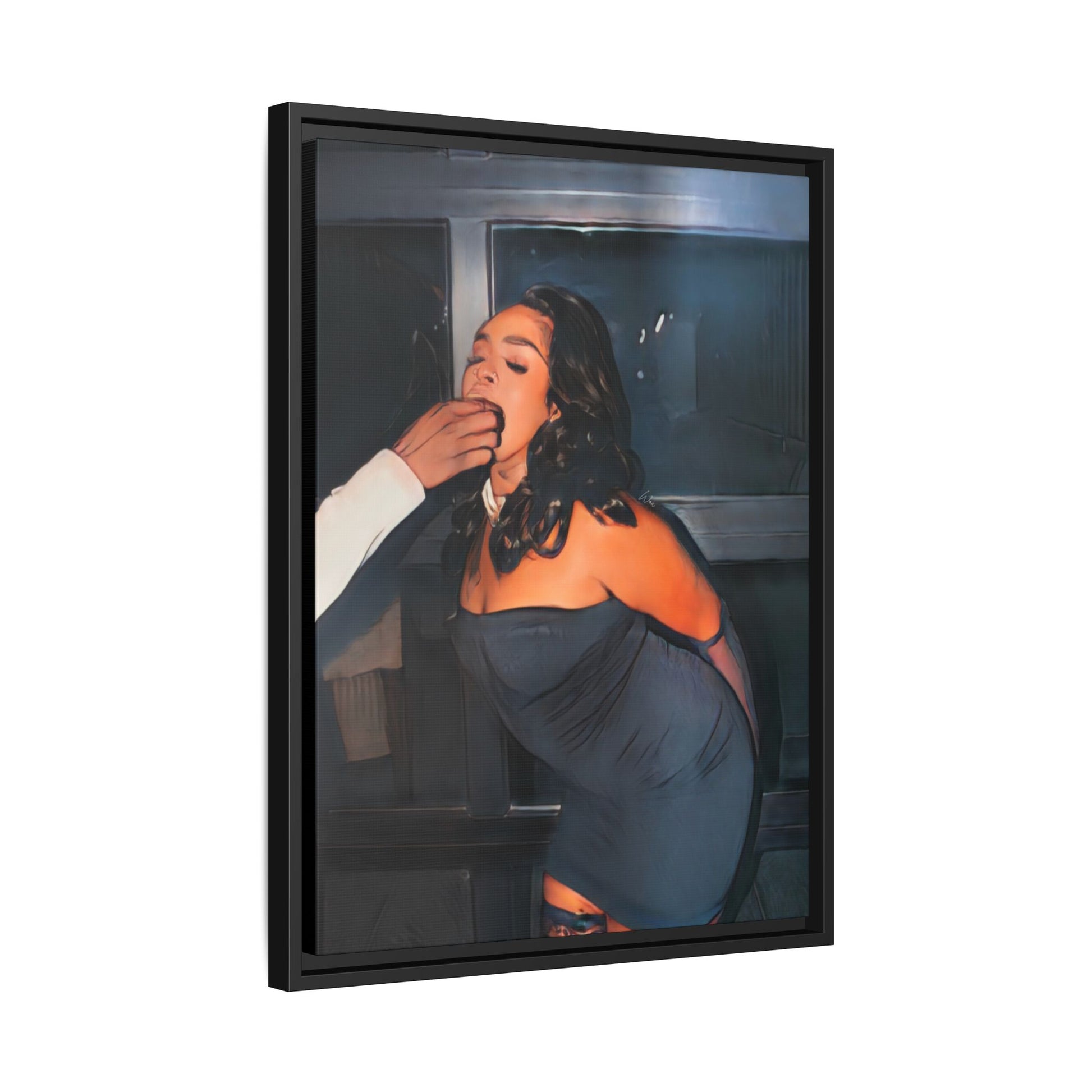 Camia “Chocolate" Framed Canvas - Work Of Art Co