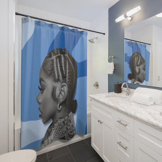 J Love “ The Blues” Shower Curtain - Work Of Art Co