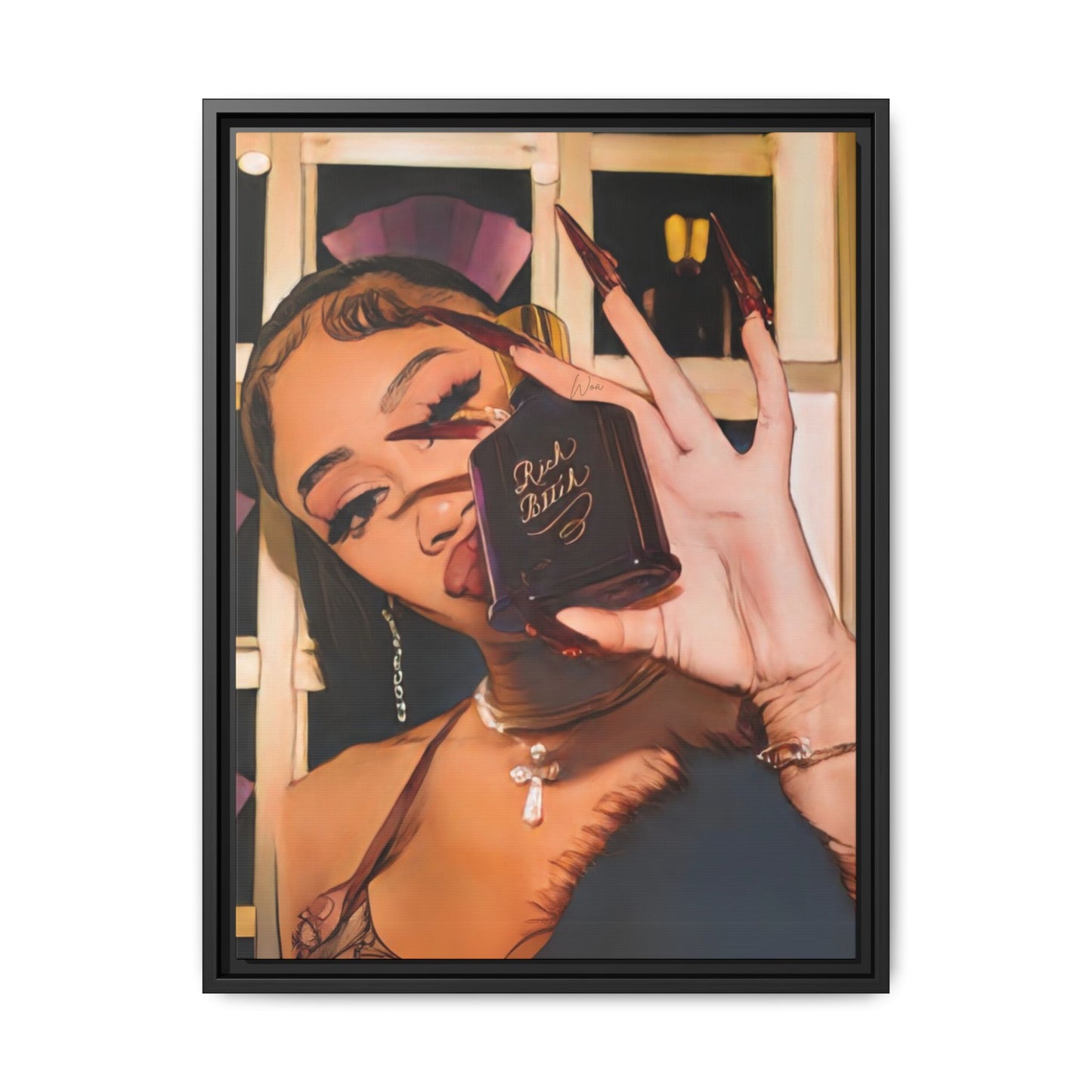 “Smell Like Money” Framed Canvas - Work Of Art Co