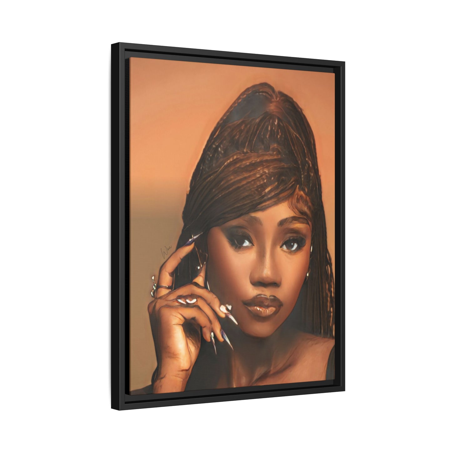 “Face Card” Framed Canvas - Work Of Art Co