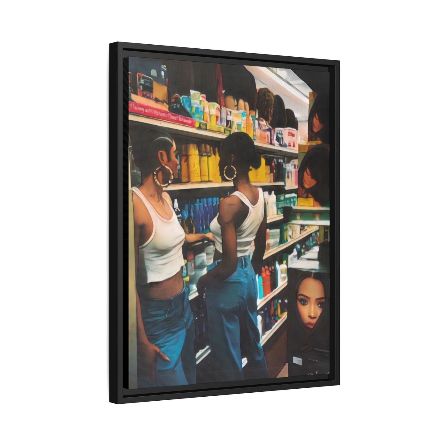 “Beauty Supply” Framed Canvas - Work Of Art Co