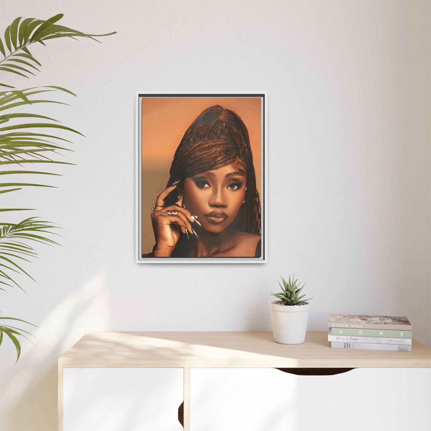 “Face Card” Framed Canvas - Work Of Art Co