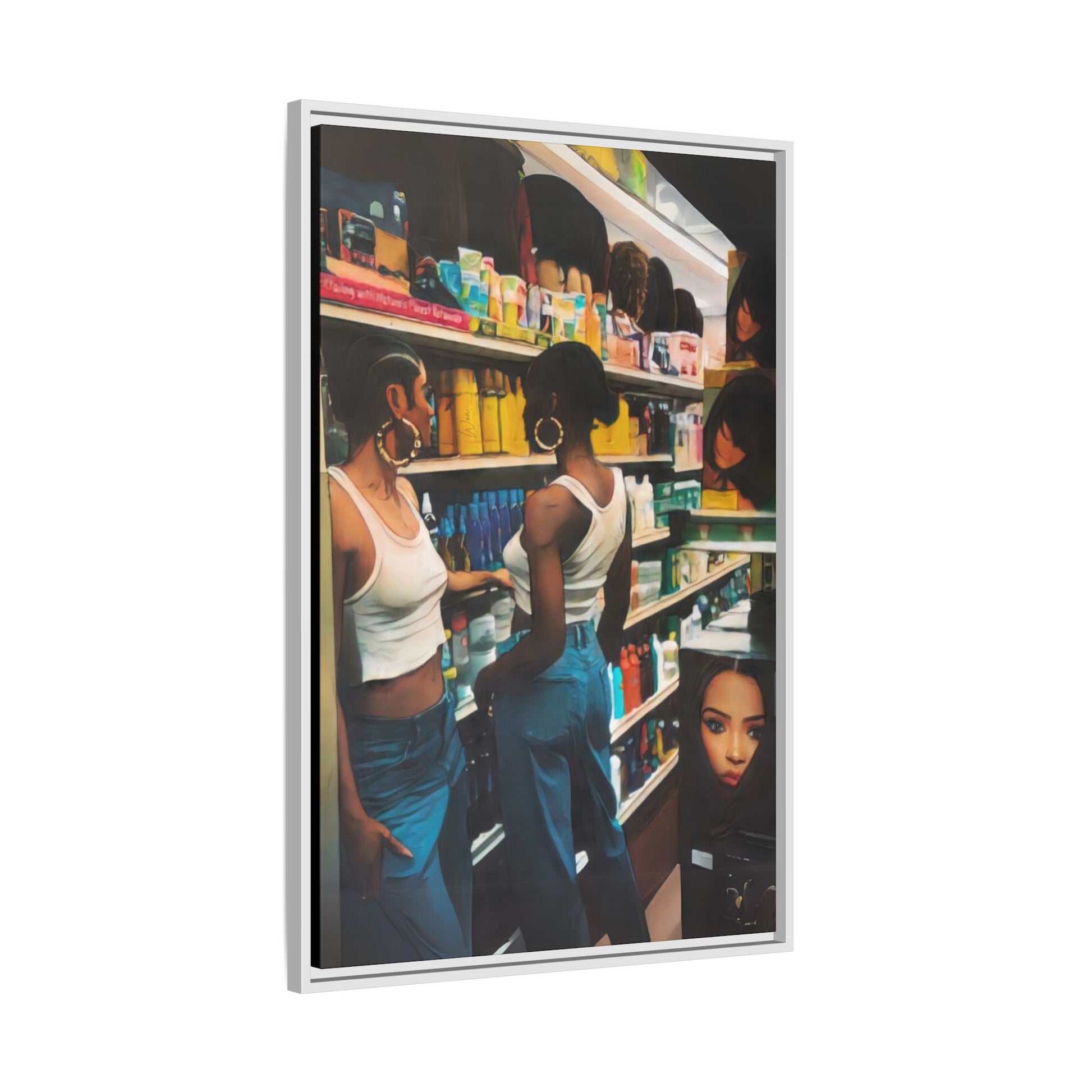 “Beauty Supply” Framed Canvas - Work Of Art Co