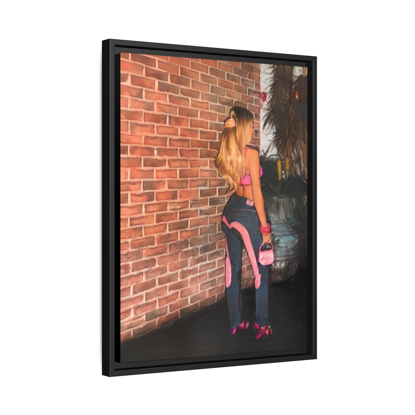 “The Pink“ Framed Canvas - Work Of Art Co