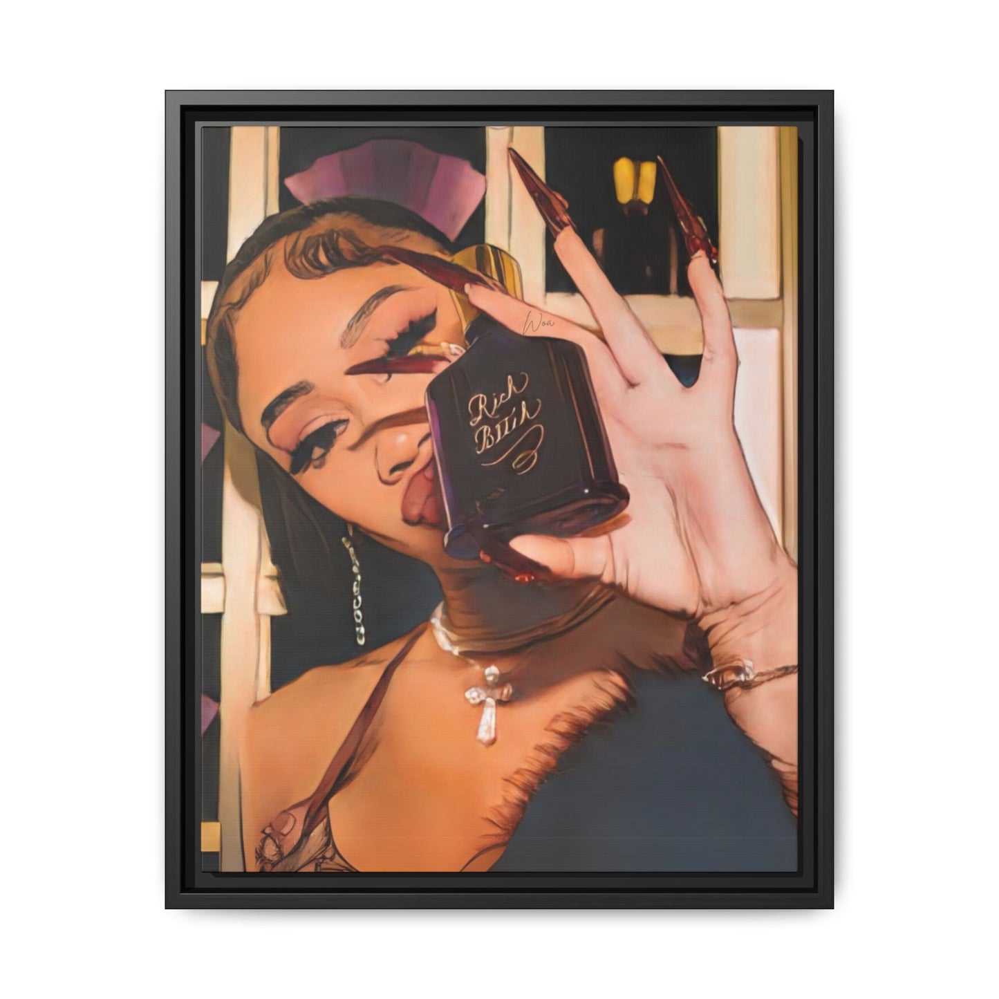 “Smell Like Money” Framed Canvas - Work Of Art Co