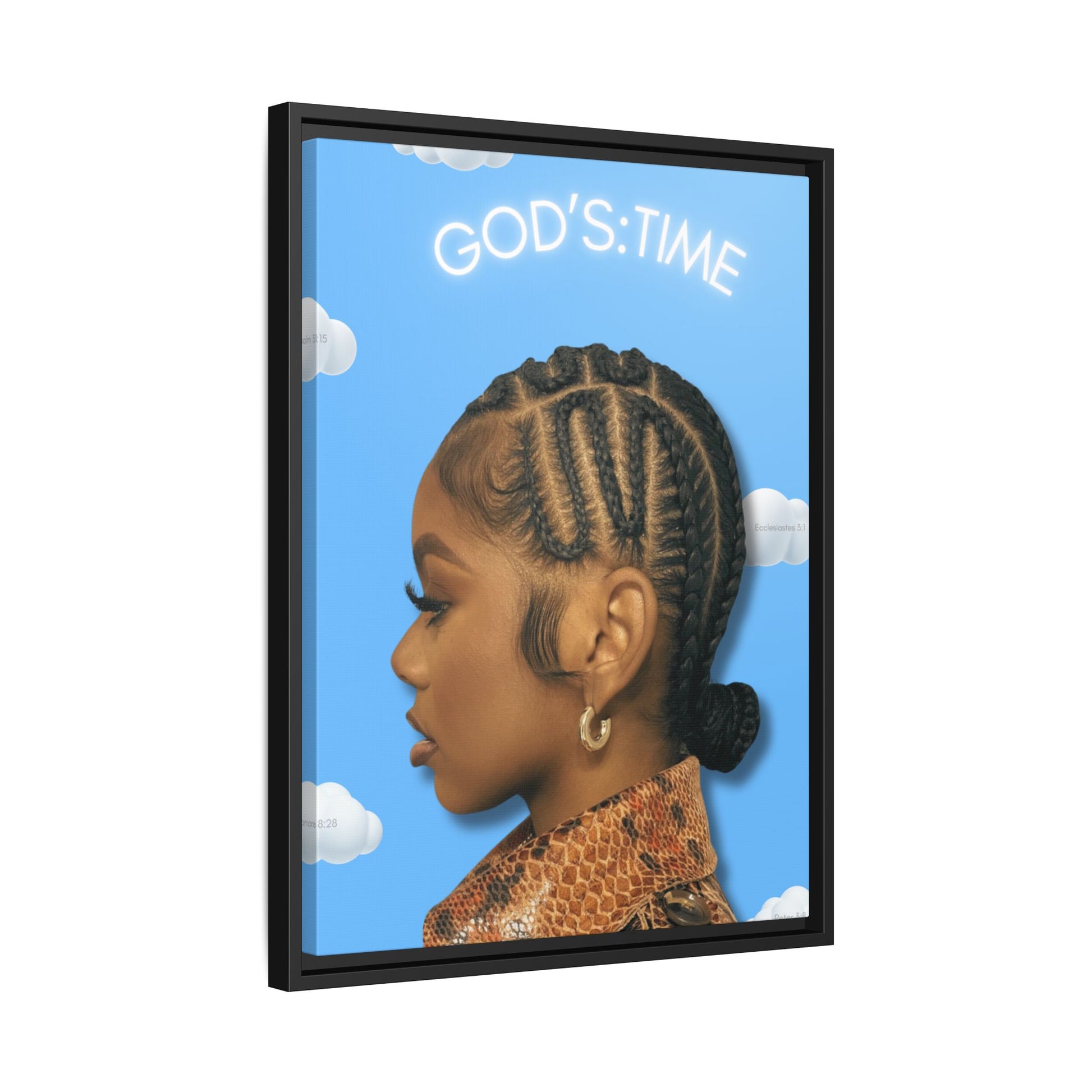 J Love “God’s Time” Framed Canvas - Work Of Art Co