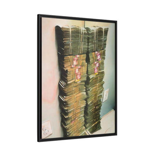 “Stack Season” Framed Canvas - Work Of Art Co