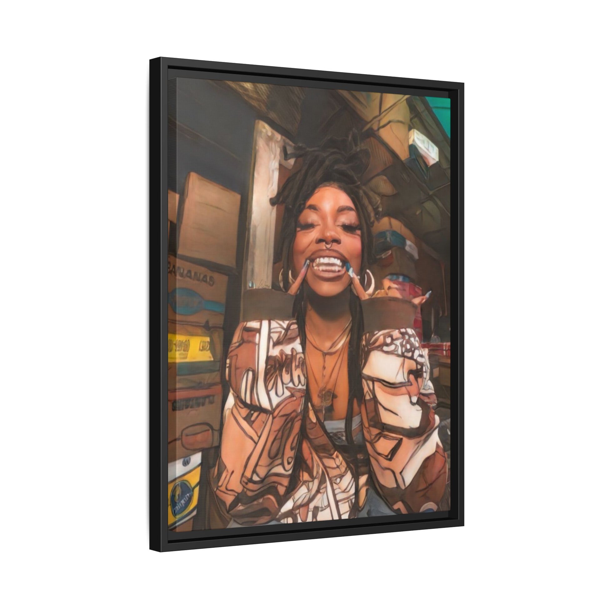 “She Dope ll” Framed Canvas - Work Of Art Co