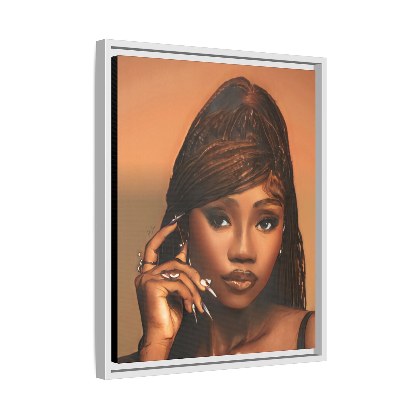 “Face Card” Framed Canvas - Work Of Art Co