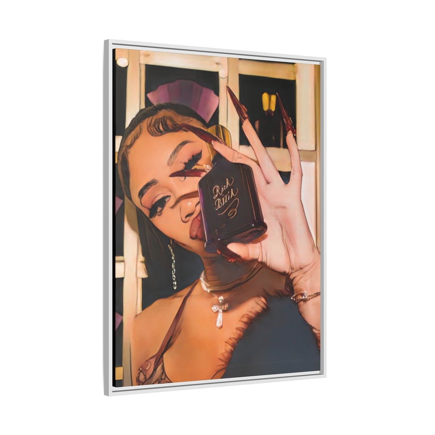 “Smell Like Money” Framed Canvas - Work Of Art Co