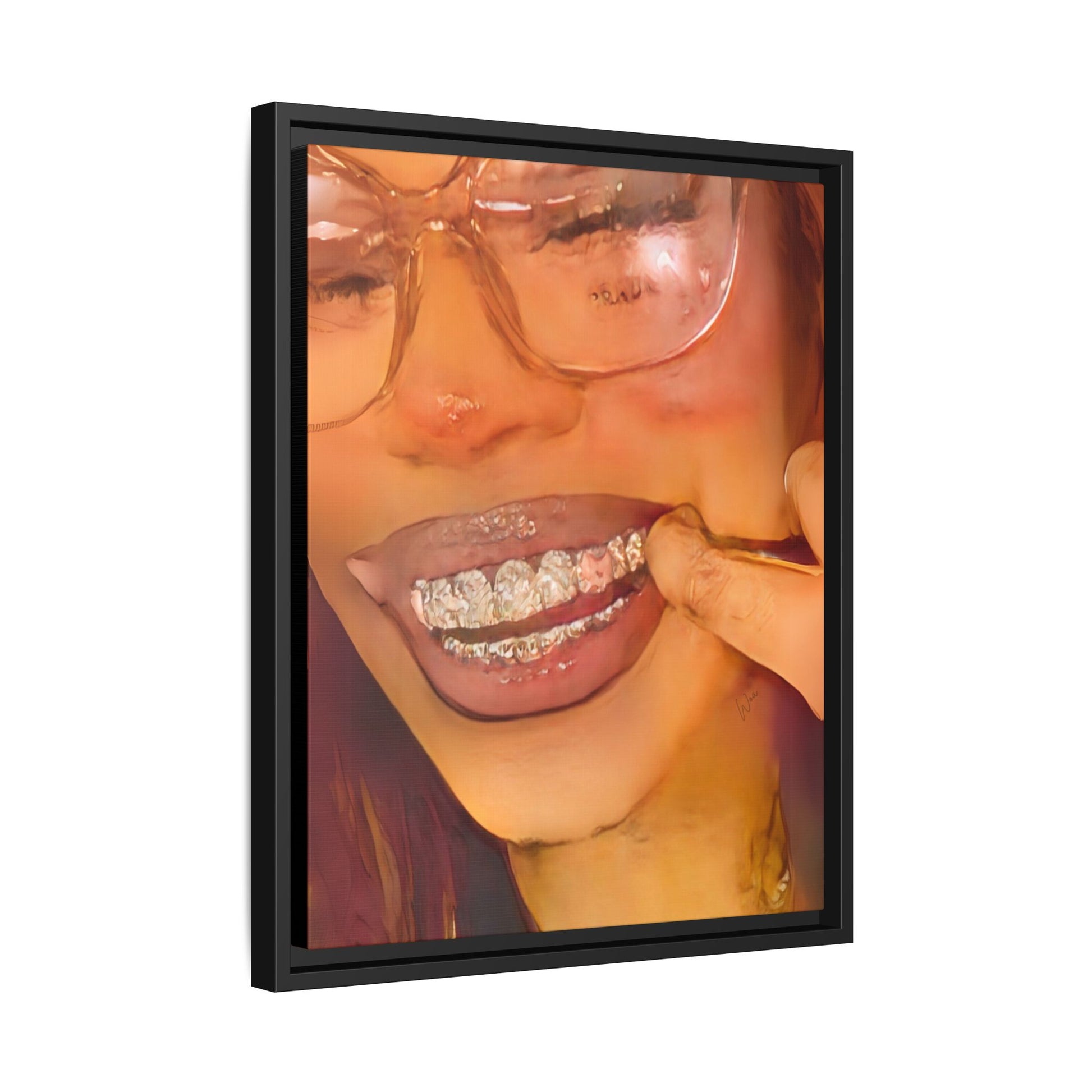 “Princess Grillz” Framed Canvas - Work Of Art Co