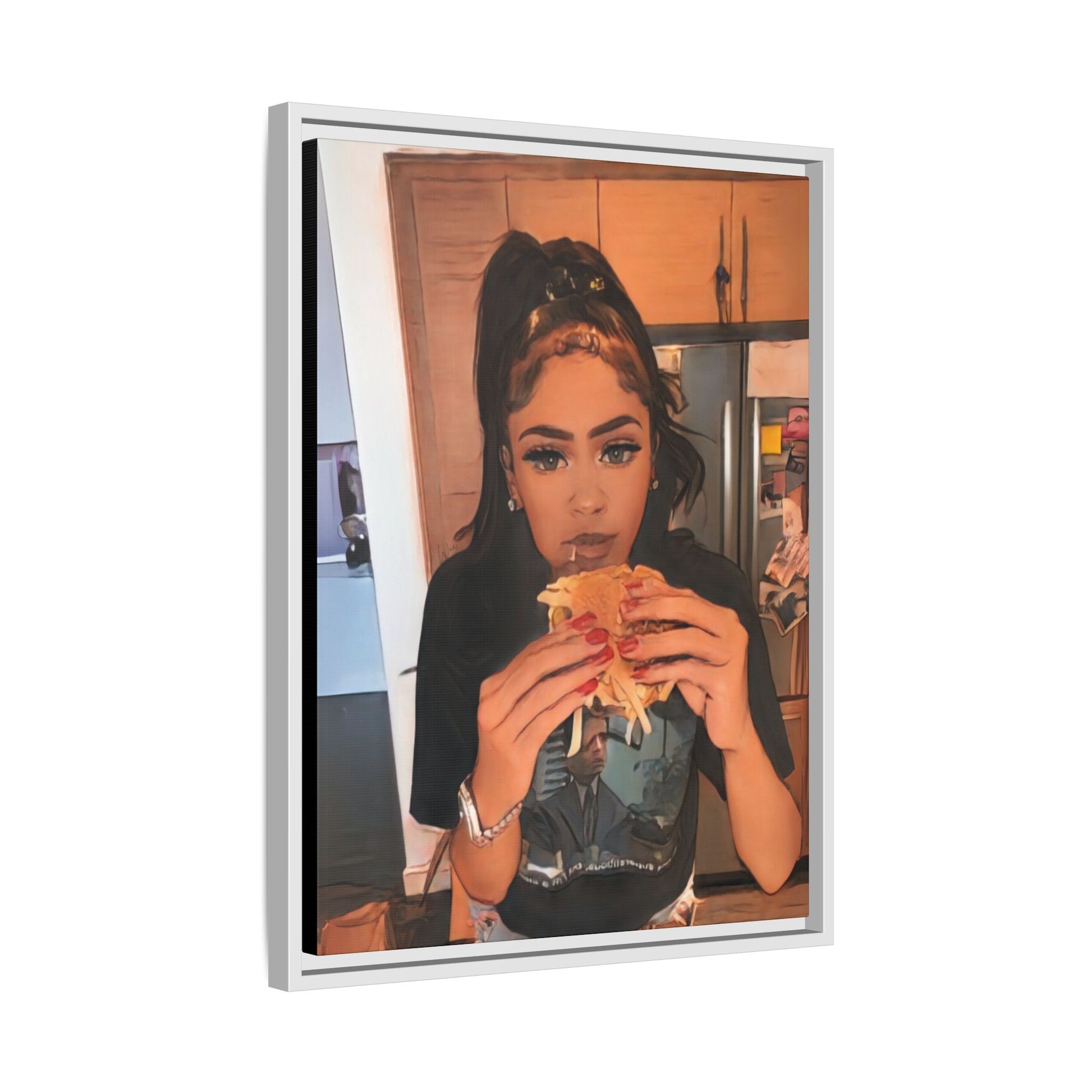 “Burgers & Baddies” Framed Canvas - Work Of Art Co