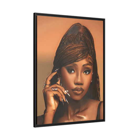 “Face Card” Framed Canvas - Work Of Art Co