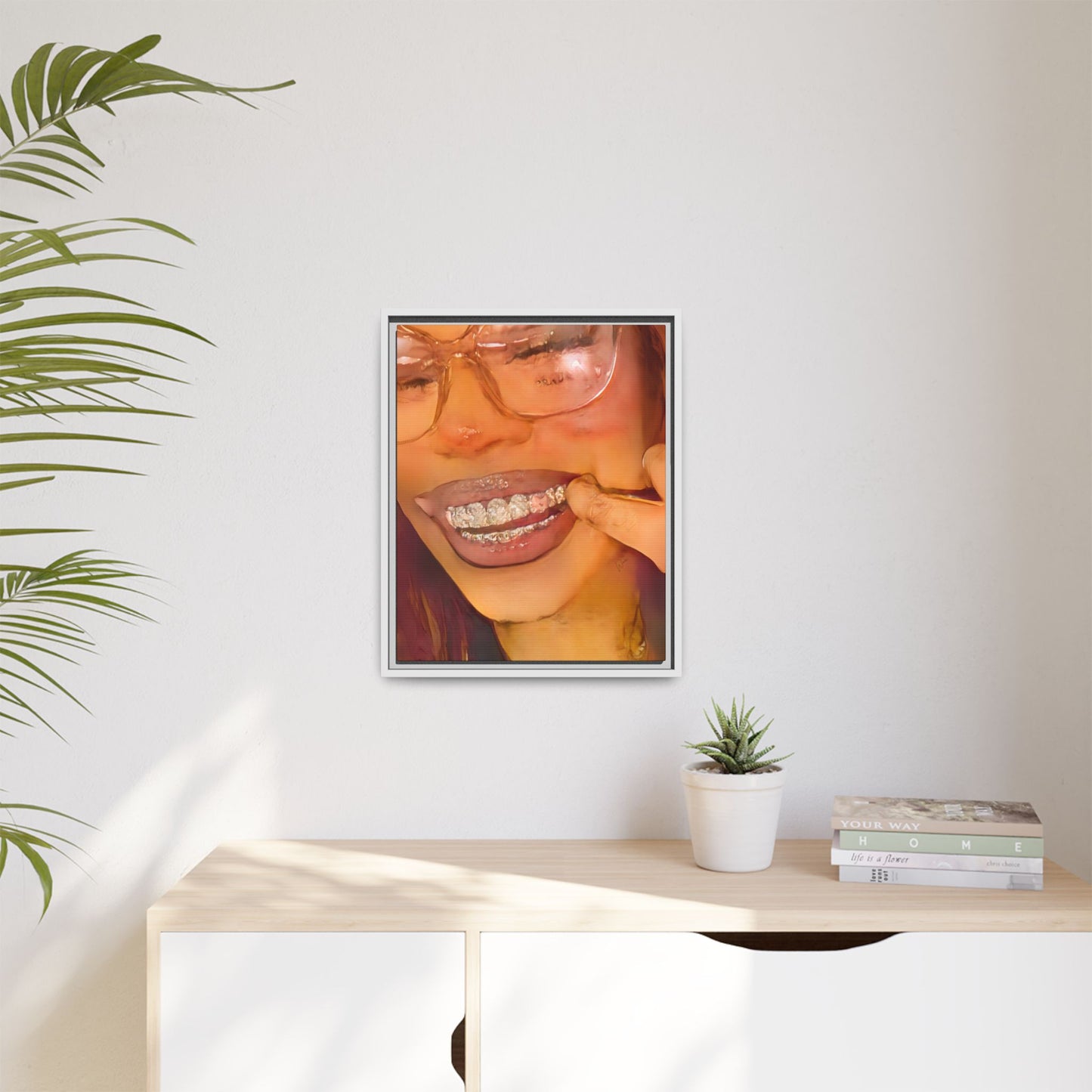 “Princess Grillz” Framed Canvas - Work Of Art Co