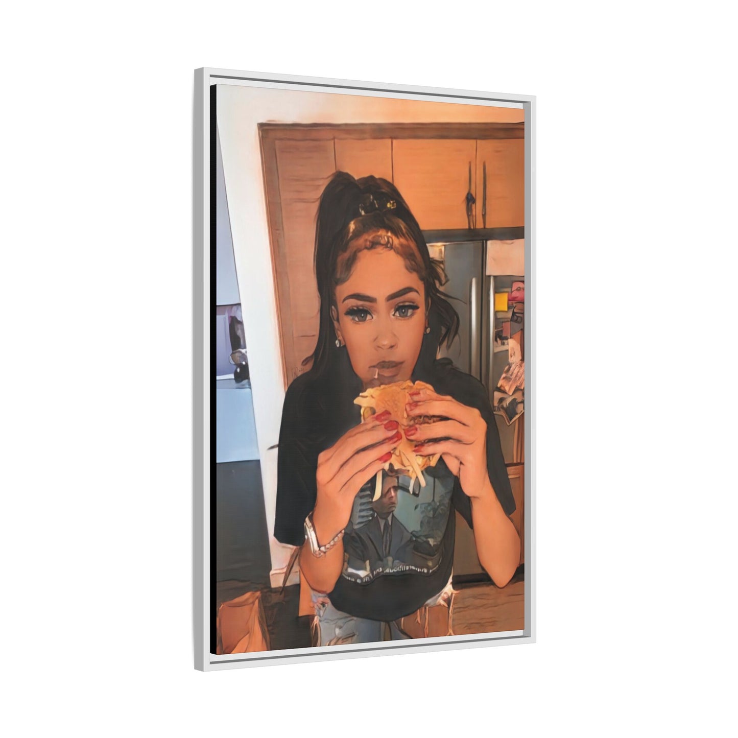 “Burgers & Baddies” Framed Canvas - Work Of Art Co