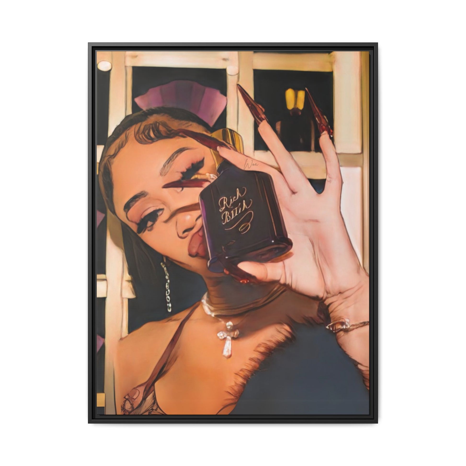 “Smell Like Money” Framed Canvas - Work Of Art Co