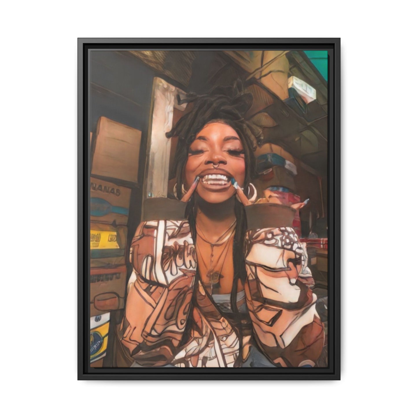 “She Dope ll” Framed Canvas - Work Of Art Co