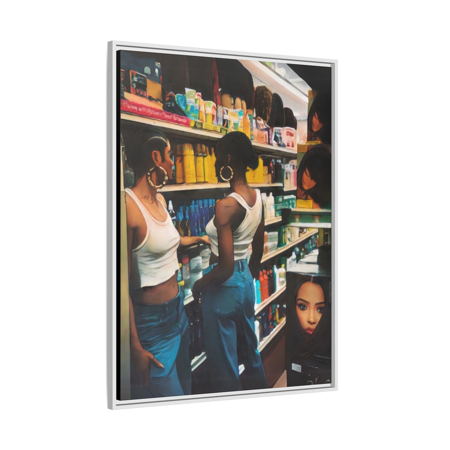 “Beauty Supply” Framed Canvas - Work Of Art Co