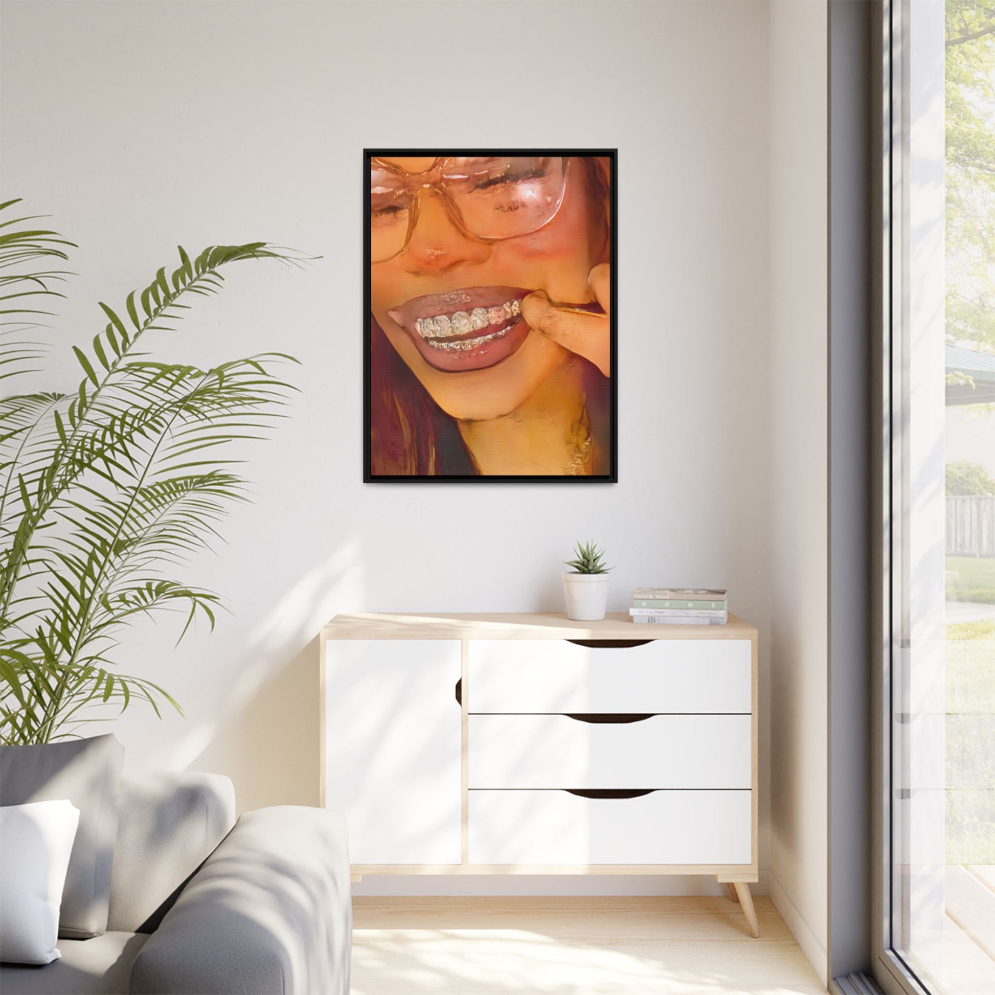 “Princess Grillz” Framed Canvas - Work Of Art Co