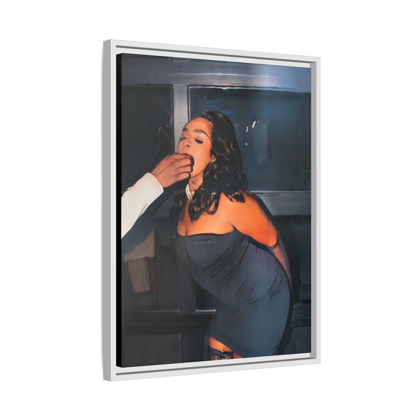 Camia “Chocolate" Framed Canvas - Work Of Art Co