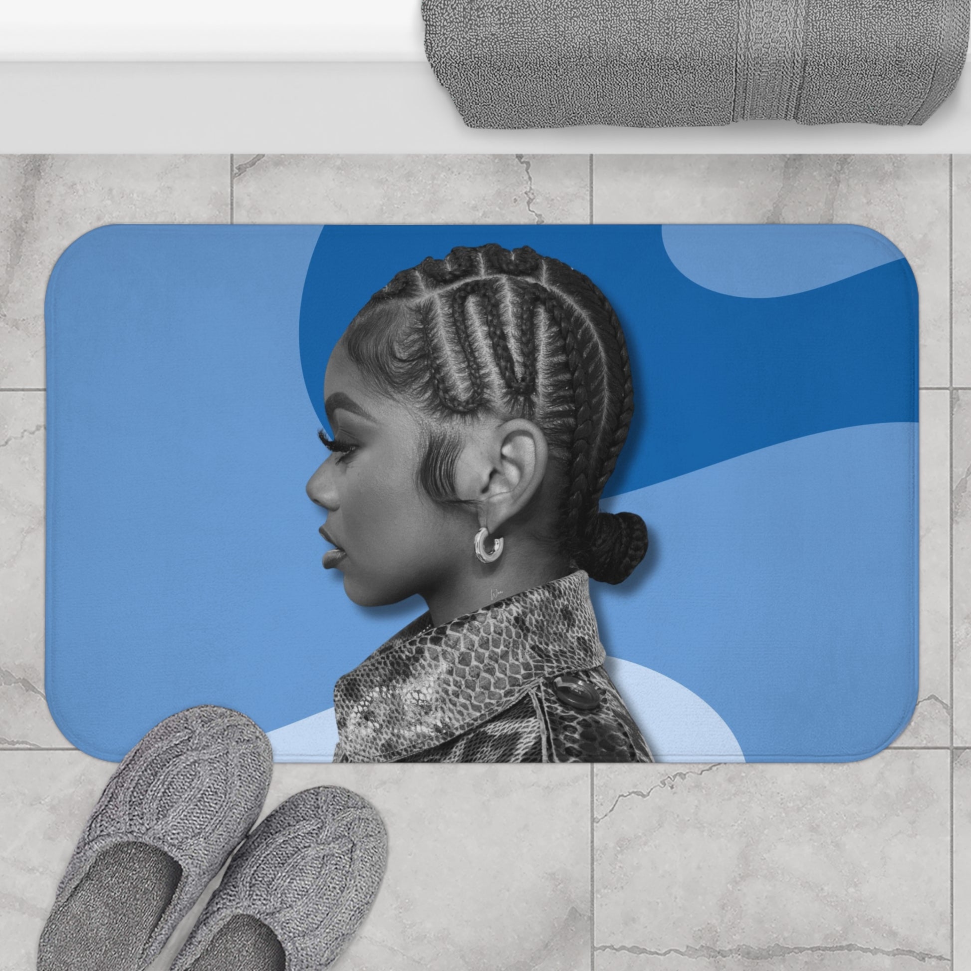 J Love “The Blues” Bath Mat - Work Of Art Co