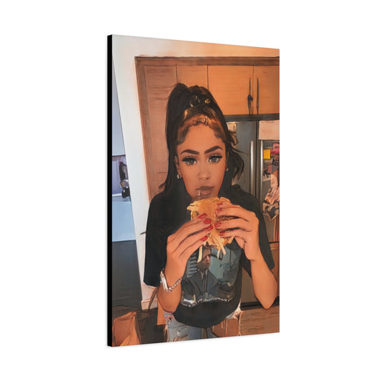 “Burgers & Baddies” Canvas - Work Of Art Co