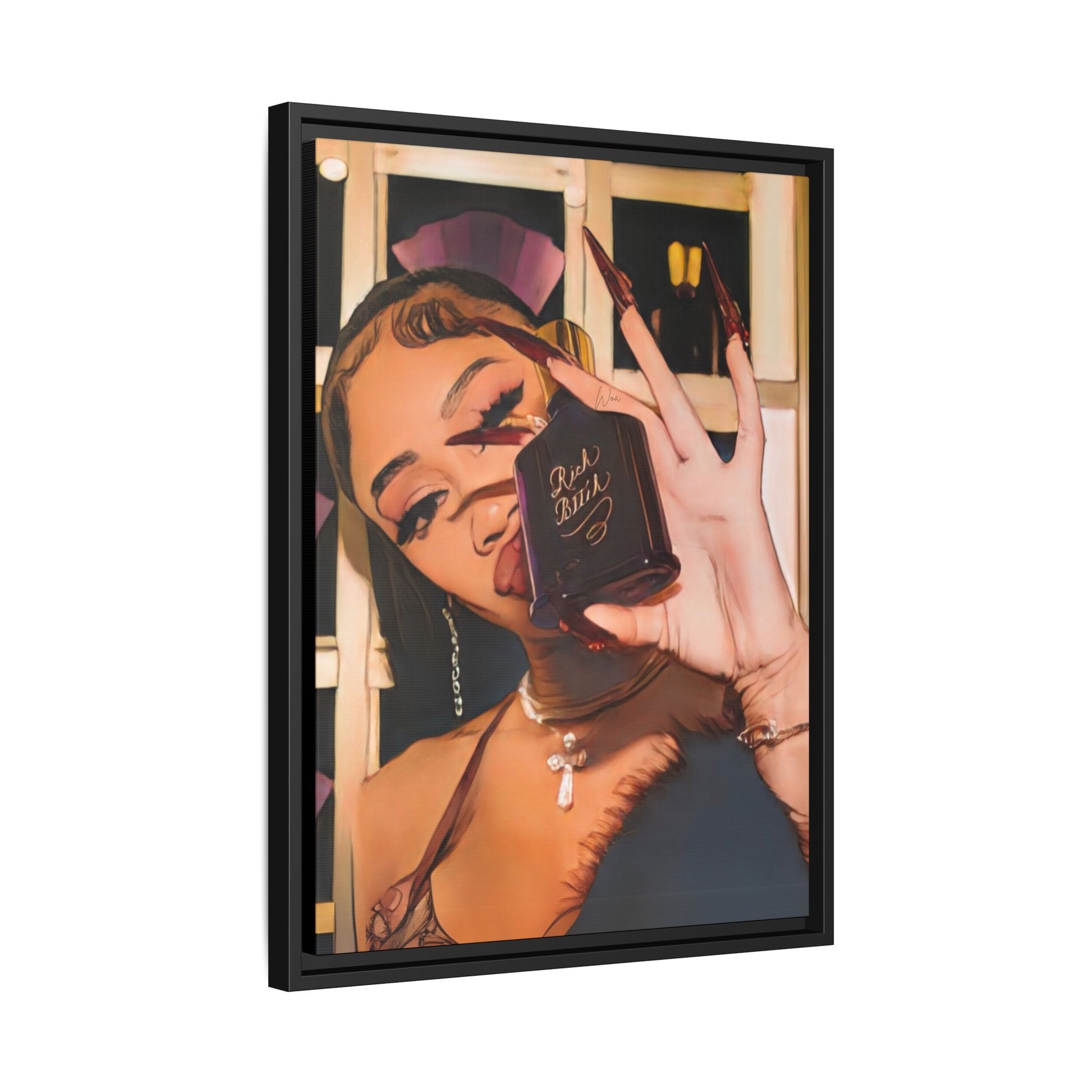 “Smell Like Money” Framed Canvas - Work Of Art Co