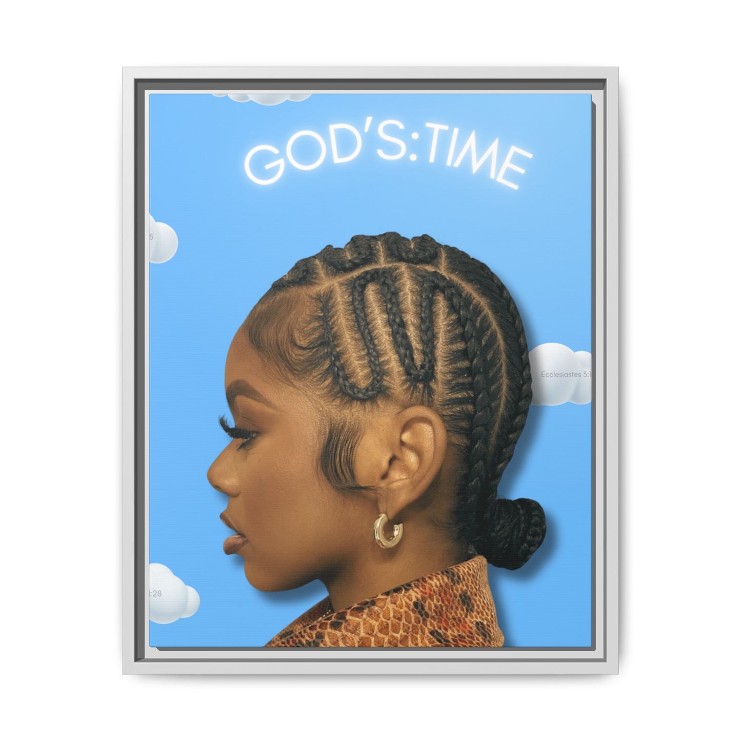 J Love “God’s Time” Framed Canvas - Work Of Art Co