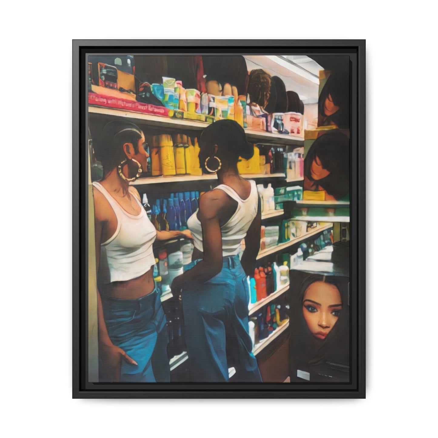 “Beauty Supply” Framed Canvas - Work Of Art Co