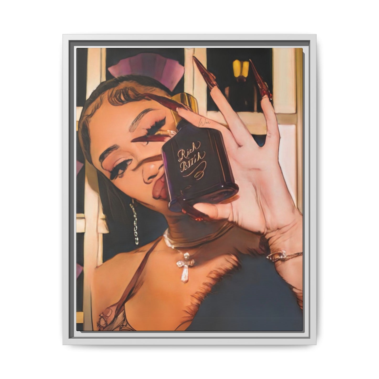 “Smell Like Money” Framed Canvas - Work Of Art Co