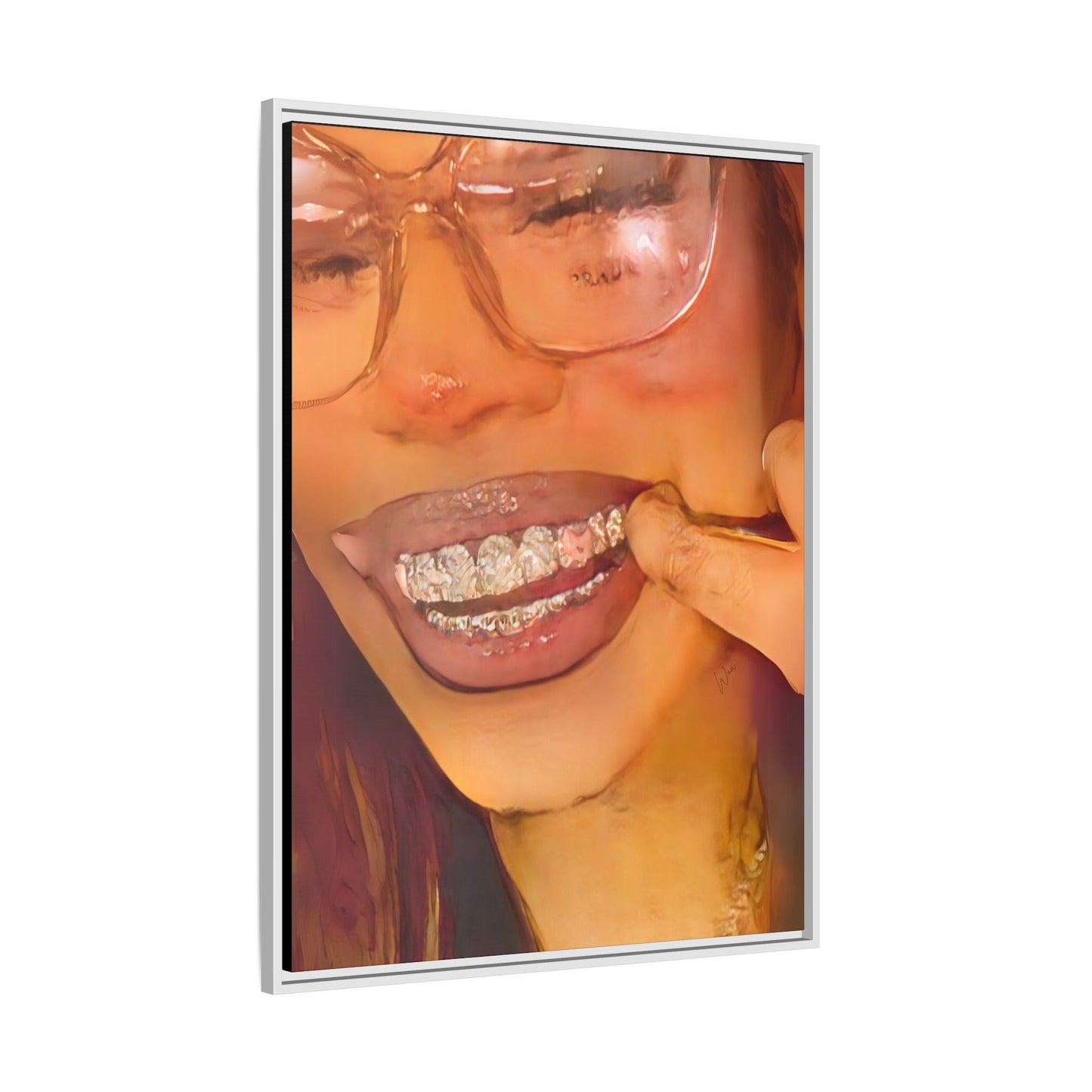 “Princess Grillz” Framed Canvas - Work Of Art Co