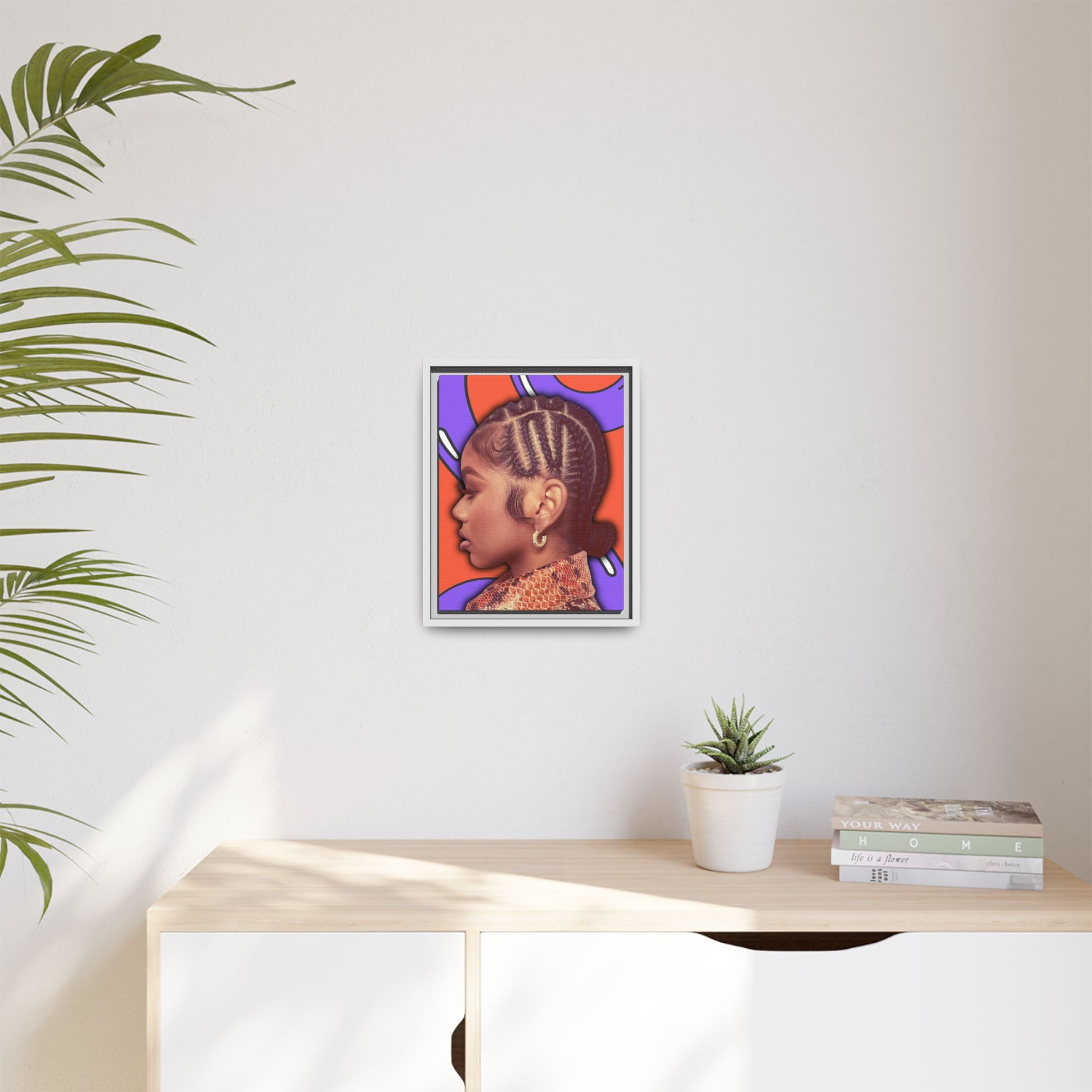 J Love "2D" Framed Canvas - Work Of Art Co