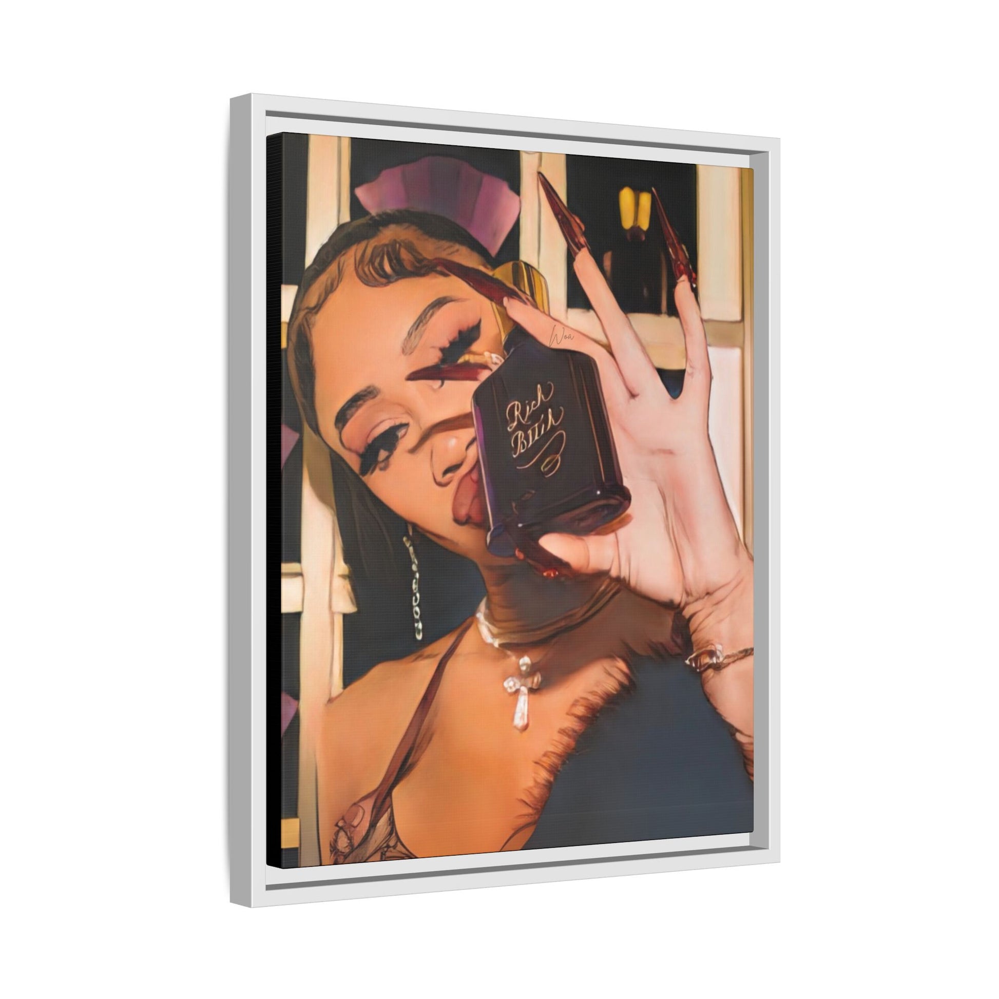 “Smell Like Money” Framed Canvas - Work Of Art Co