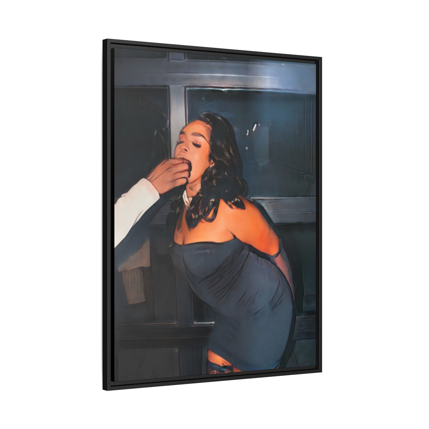 Camia “Chocolate" Framed Canvas - Work Of Art Co