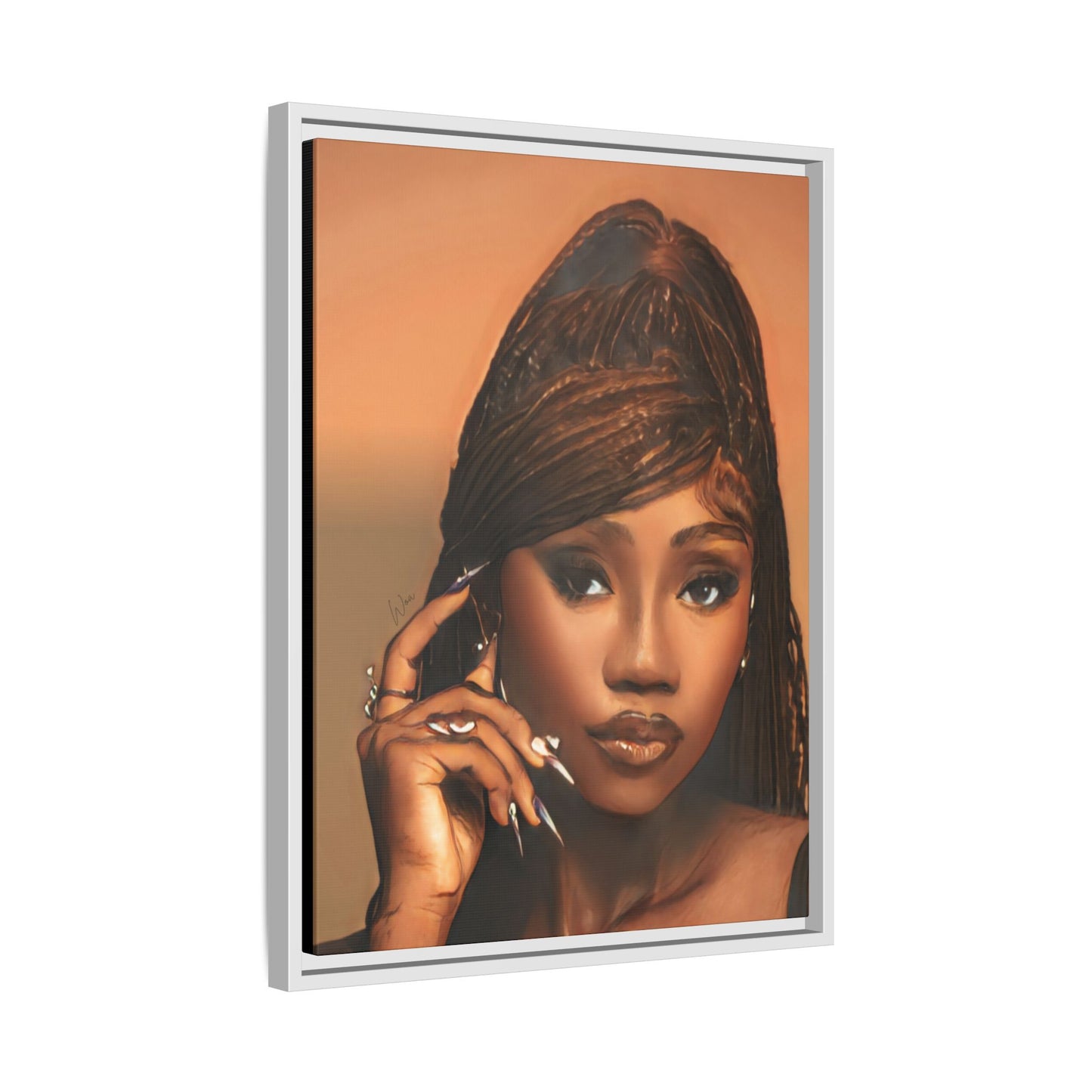 “Face Card” Framed Canvas - Work Of Art Co