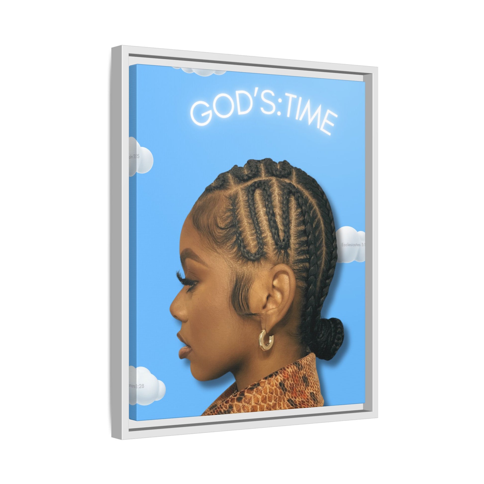 J Love “God’s Time” Framed Canvas - Work Of Art Co