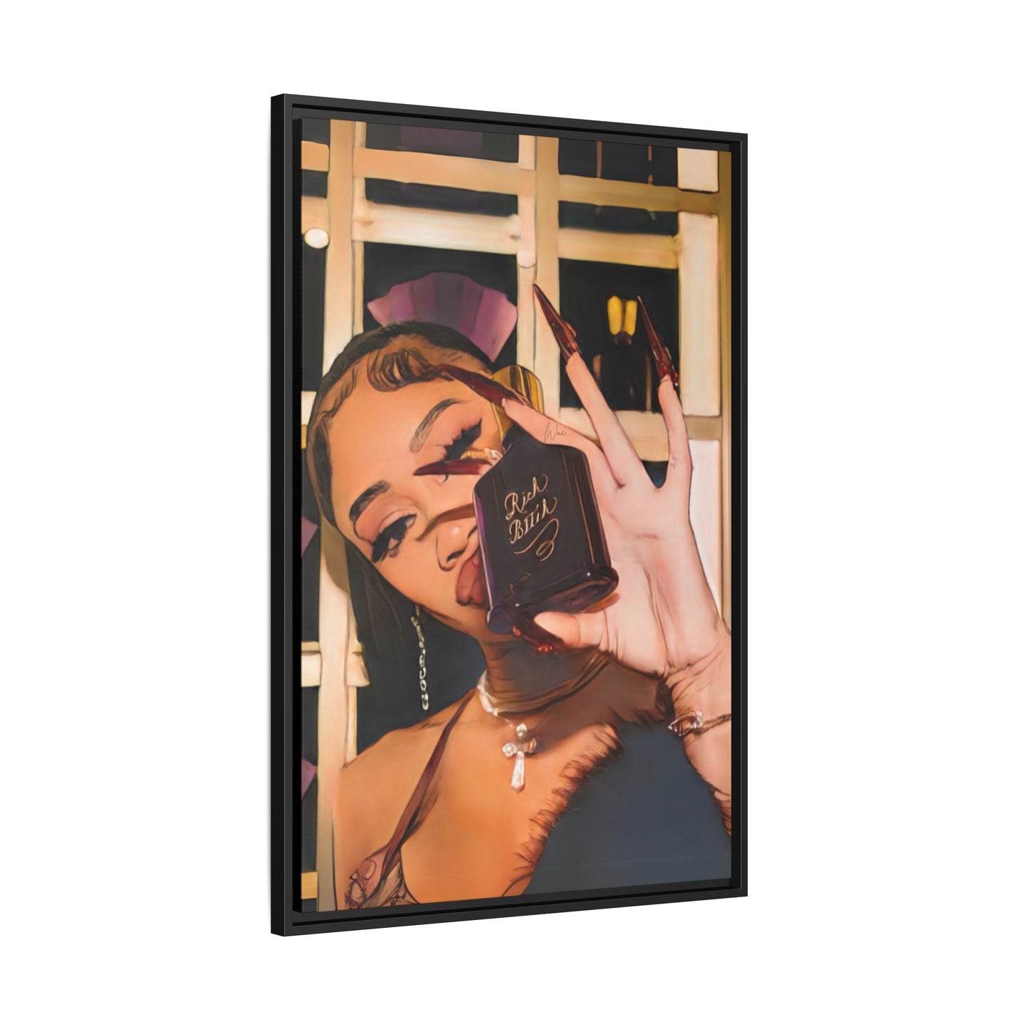 “Smell Like Money” Framed Canvas - Work Of Art Co