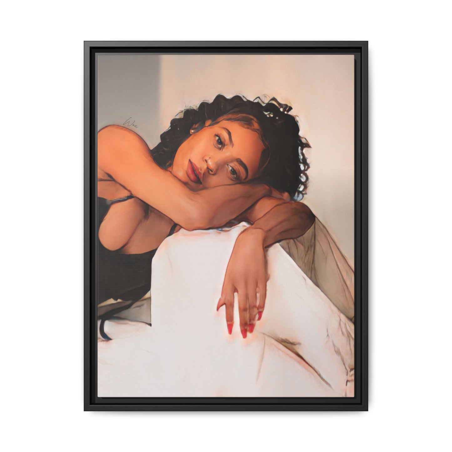 Chey “Feels ll" Framed Canvas - Work Of Art Co