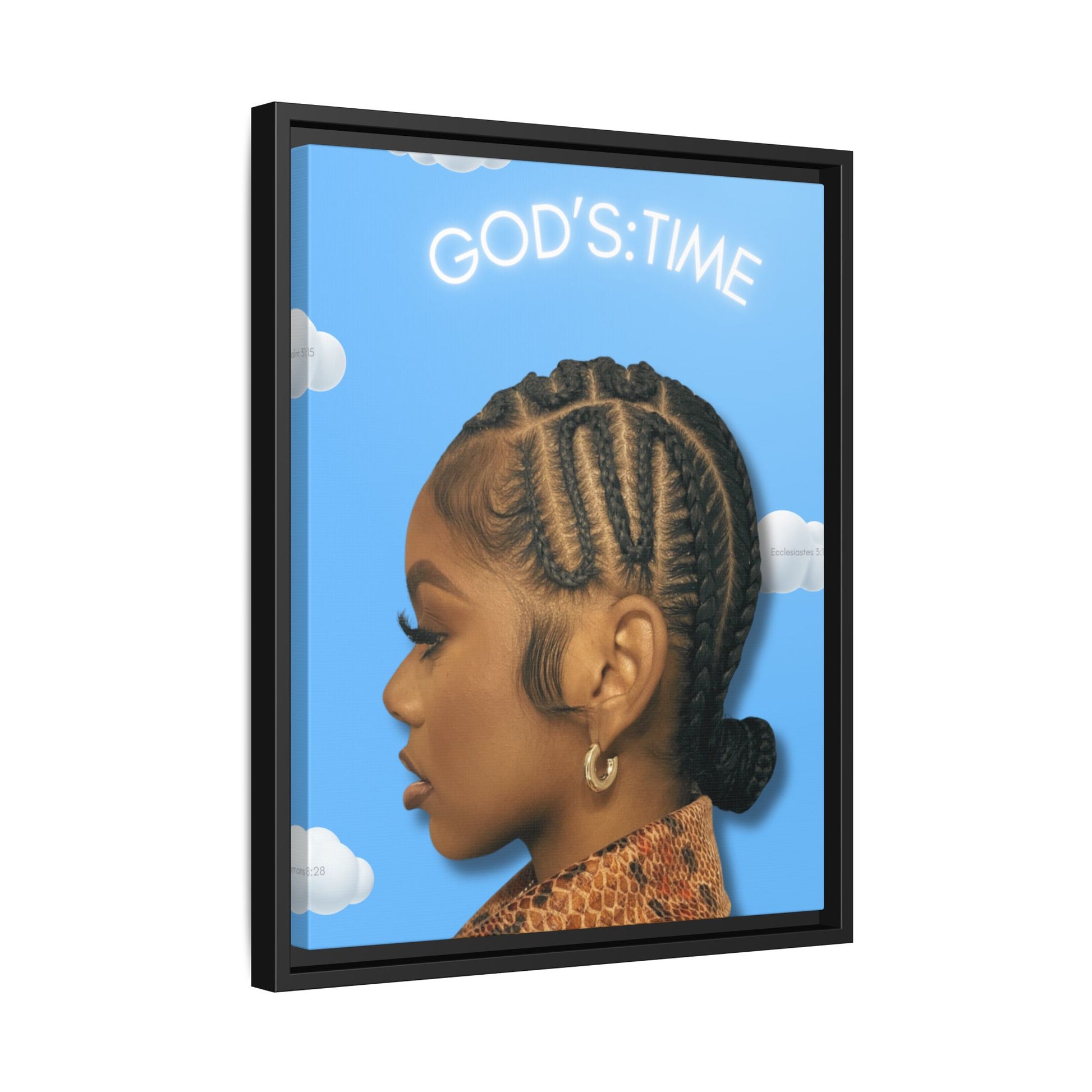 J Love “God’s Time” Framed Canvas - Work Of Art Co