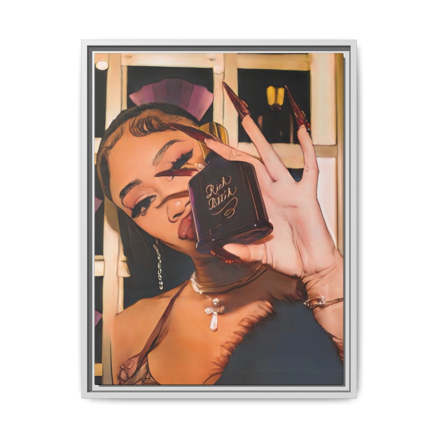 “Smell Like Money” Framed Canvas - Work Of Art Co