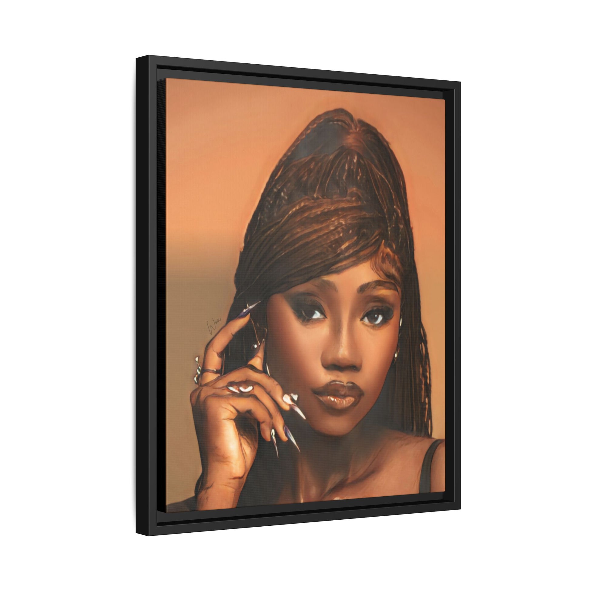 “Face Card” Framed Canvas - Work Of Art Co