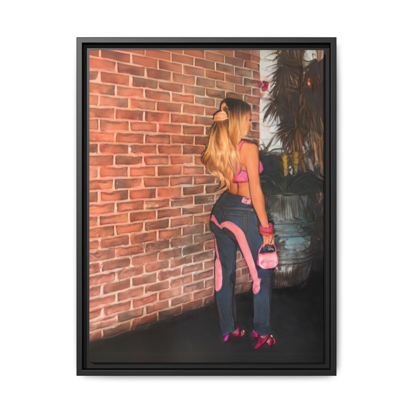 “The Pink“ Framed Canvas - Work Of Art Co