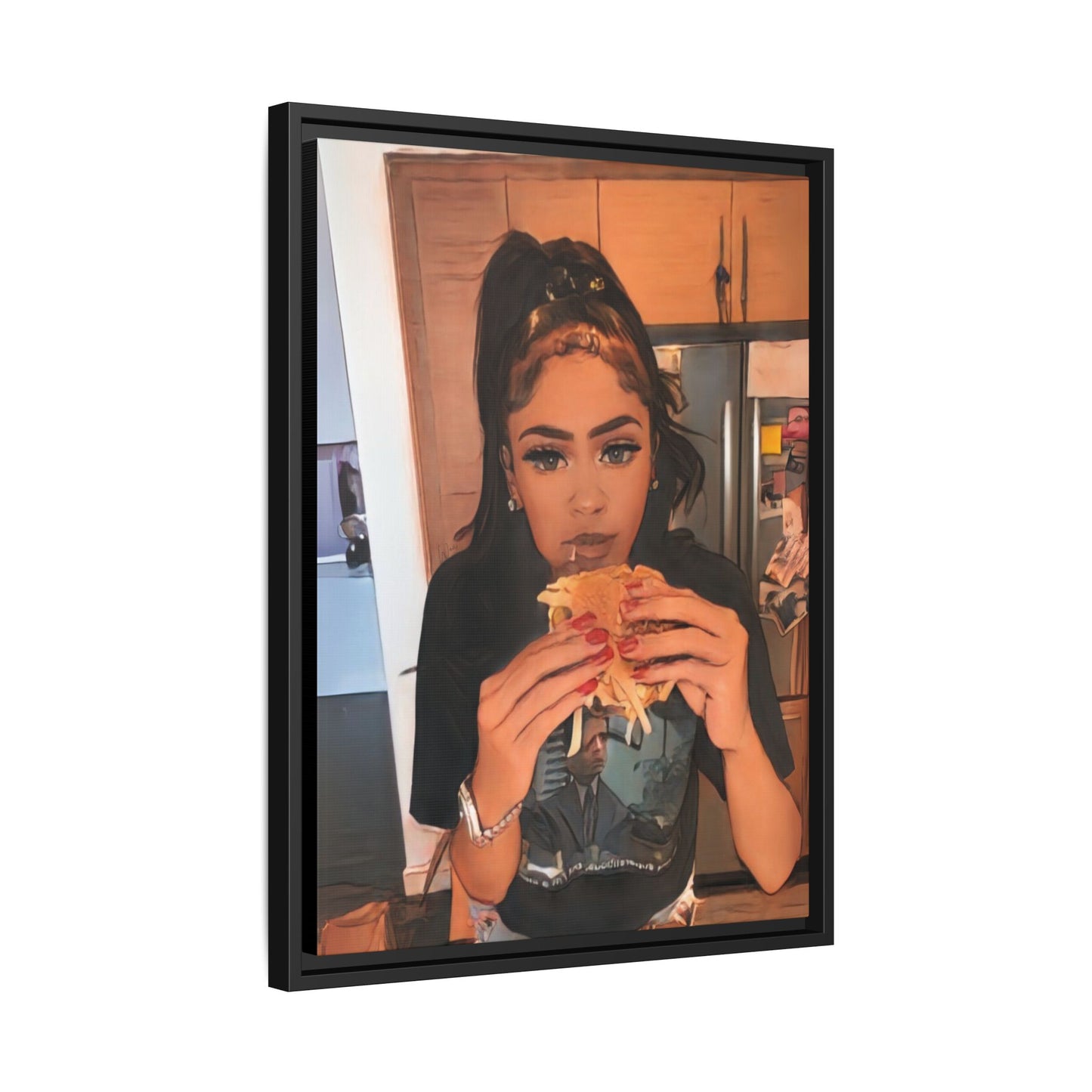 “Burgers & Baddies” Framed Canvas - Work Of Art Co