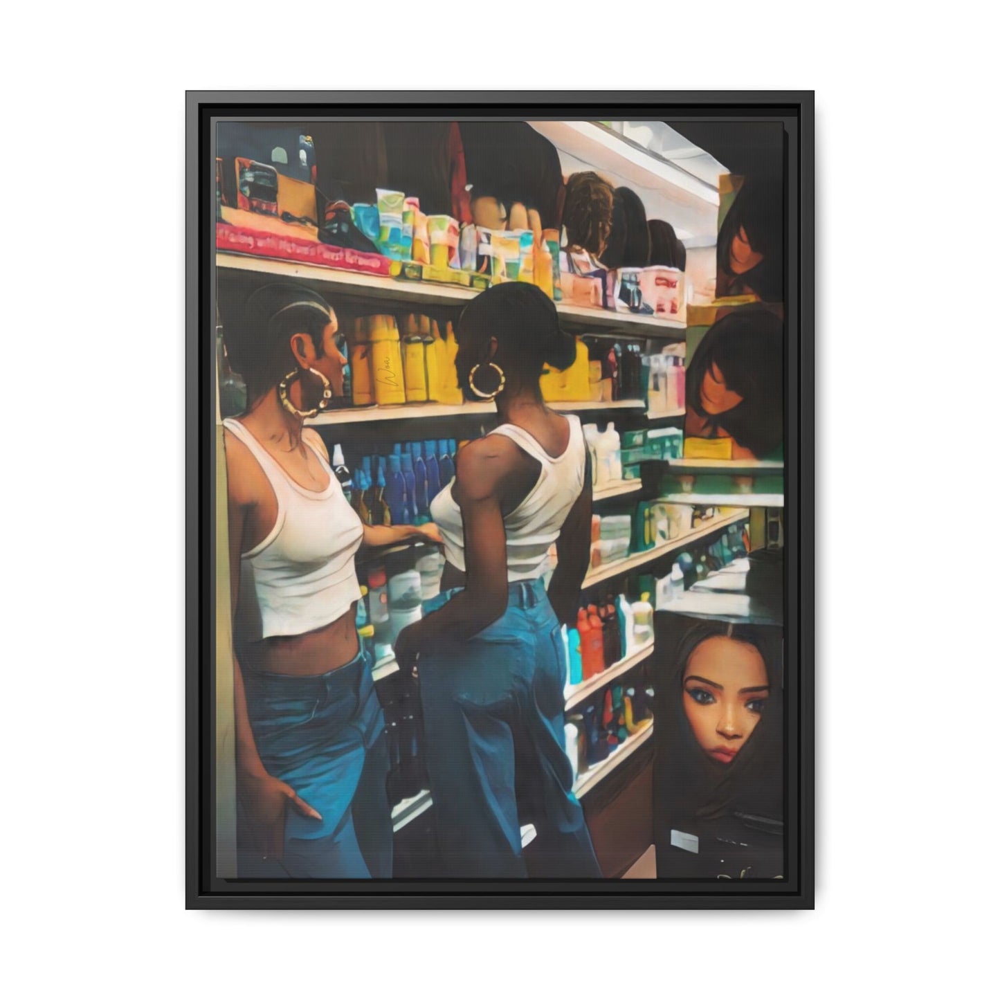 “Beauty Supply” Framed Canvas - Work Of Art Co