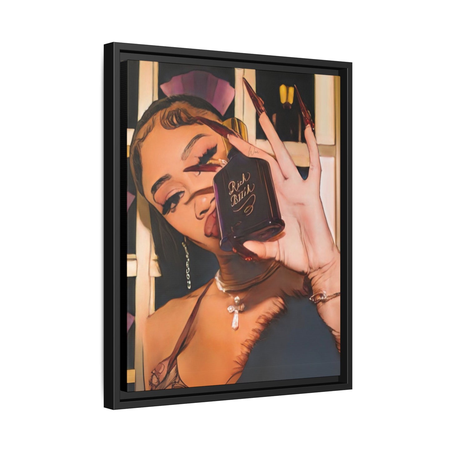 “Smell Like Money” Framed Canvas - Work Of Art Co