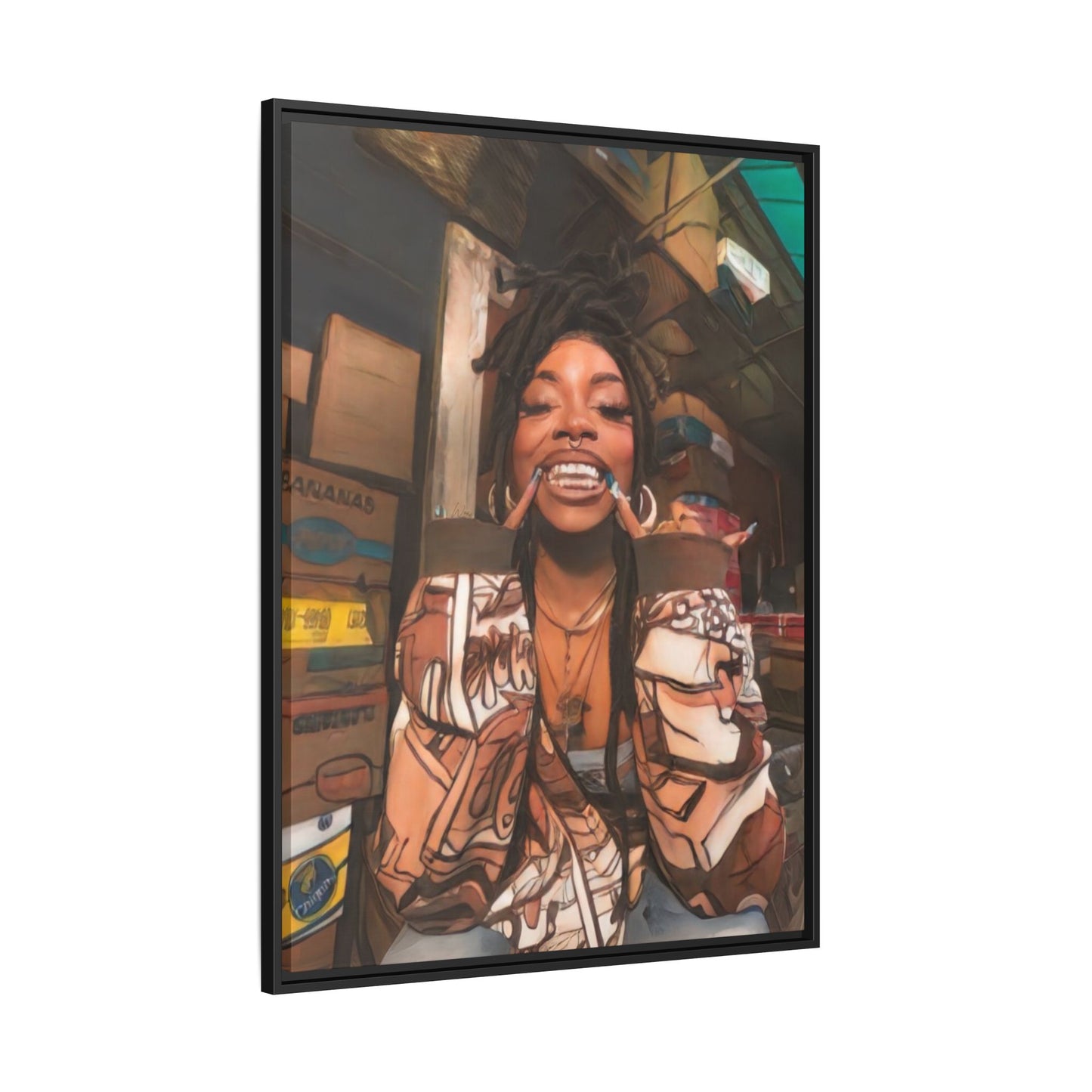 “She Dope ll” Framed Canvas - Work Of Art Co